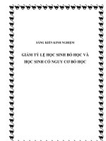 skkn giảm tỷ lệ học sinh bỏ học và học sinh có nguy cơ bỏ học