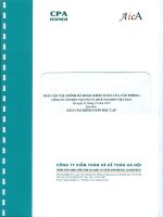 Báo cáo tài chính đã được kiểm toán của văn phòng CÔNG TY cổ PHẦN vận tải và THUÊ tàu BIỂN VIỆT NAM tại ngày 31 tháng 12 năm 2012 kèm theo báo cáo kiểm toán độc lập