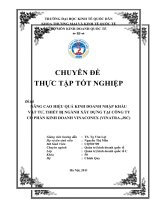 Nâng cao hiệu quả kinh doanh nhập khẩu vật tư, thiết bị ngành xây dựng tại công ty cổ phần kinh doanh vinaconex (vinatra ,JSC)