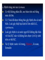 Bệnh học thủy sản : Bệnh ngoại ký sinh trùng part 6 pdf