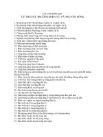 Câu hỏi LÝ THUYẾT TRƯỜNG ĐIỆN TỪ VÀ TRUYỀN SÓNG pdf