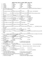 KIỂM TRA CHẤT LƯỢNG MÔN ANH VĂN pot