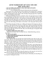 kinh nghiệm rèn kỹ năng nói cho học sinh lớp 1.trường tiểu học 1 khánh bình đông