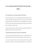 Cơ sở, nội dung chính sách kinh tế của nhà nước – Phần 1 ppt