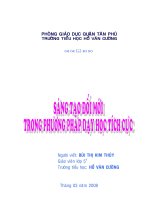 sáng tạo, đổi mới trong phương pháp dạy học tích cực