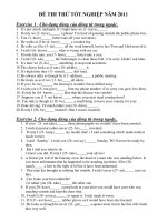 ĐỀ THI THỬ TỐT NGHIỆP NĂM 2011 pptx