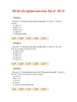 Đề thi trắc nghiệm môn toán: Đại số - Đề 33 potx
