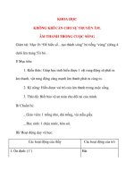 Giáo án lớp 4: KHOA HỌC KHÔNG KHÍ CẦN CHO SỰ TRUYỀN ÂM. ÂM THANH TRONG CUỘC SỐNG pps