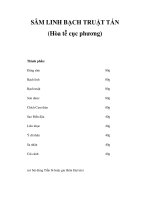 SÂM LINH BẠCH TRUẬT TÁN (Hòa tễ cục phương) pdf
