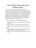 Thủ thuật Windows XP: Gỡ bỏ Windows Messenger khỏi Outlook Expess. ppsx