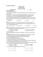 ĐỀ KIỂM TRA Môn Vật lý 10 - Nội dung đề số : 002 pot