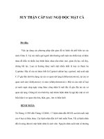 SUY THẬN CẤP SAU NGỘ ĐỘC MẬT CÁ pptx