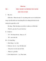 Giáo án lớp 4: Khoa học: THỰC HÀNH VAI TRÒ HỆ THẦN KINH ĐỐI VỚI CƠ THỂ pdf