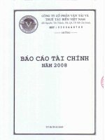 CÔNG TY cổ PHẦN vận tải và THUÊ tàu BIỂN VIỆT NAM báo cáo tài chính năm 2008