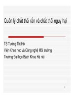 Quản lý chất thải rắn và chất thải nguy hại - Chương 1 pps