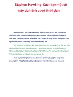 Stephen Hawking: Cách tạo một cỗ máy du hành vượt thời gian ppt