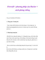 Thủ thuật sử dụng máy tính: Firewall + phương pháp của Hacker + cách phòng chống pdf