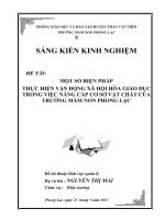 một số biện pháp thực hiện xh hóa gd trong việc nâng cấp cơ sở vật chất của trường mn phong lạc.
