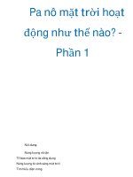 Pa nô mặt trời hoạt động như thế nào? Phần 1 docx