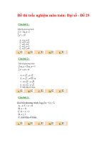 Đề thi trắc nghiệm môn toán: Đại số - Đề 25 docx