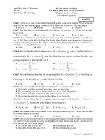 ĐỀ THI TRẮC NGHIỆM BÀI KIỂM TRA MỘT TIẾT CHƯƠNG I - Mã đề 357 doc