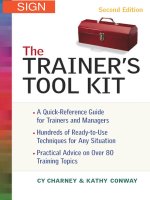 The Trainer’s Tool Kit Second Edition phần 1 pot