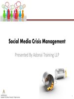 Social Media Crisis Management