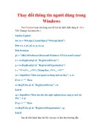 Thủ thuật Windows XP: Thay đổi thông tin người dùng trong Windows ppsx