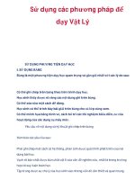 Sử dụng các phương pháp để dạy Vật Lý ppt