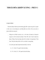 THOÁI HÓA KHỚP XƯƠNG – PHẦN 1 pot