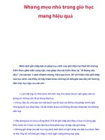 Những mẹo nhỏ trong giờ học mang hiệu quả potx