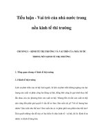 Tiểu luận - Vai trò của nhà nước trong nền kinh tế thi trường ppsx