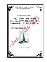 skkn một số phương pháp giải bài toán thực nghiệm trong chuyên đề nhiệt học