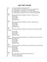 TRẮC NGHIỆM SINH HỌC:ĐỘT BIẾN DỊ BỘI pdf
