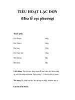 TIỂU HOẠT LẠC ĐƠN (Hòa tễ cục phương) doc