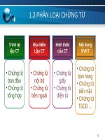 Chứng từ kế toán và kiểm kê tài sản 1 pps