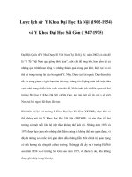 Lược lịch sử Y Khoa Đại Học Hà Nội (1902-1954) và Y Khoa Đại Học Sài Gòn doc