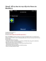 MenuX Hỗ trợ thao tác trực tiếp trên Menu của BlackBerry pps