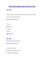 Đề thi trắc nghiệm môn sinh: đề số 106 ppt