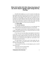 Giáo trình phân tích khả năng ứng dụng về tài chính doanh nghiệp ngân hàng trên thị trường p1 pps