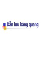 Bài giảng THÔNG TiỂU DẪN LƯU NƯỚC TiỂU RỬA BÀNG QUANG part 7 pps