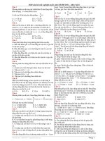 2020 câu hỏi trắc nghiệm tuyển sinh CĐ-ĐH 2011 – Môn Vật lí pps