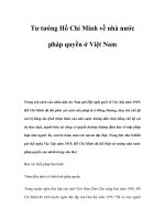 Tư tưởng Hồ Chí Minh về nhà nước pháp quyền ở Việt Nam ppt