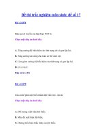 Đề thi trắc nghiệm môn sinh: đề số 17 ppt