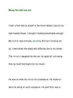 Being the odd one outI took a final look at myself doc