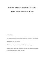 A-H1N1 - TRIỆU CHỨNG LÂM SÀNG, BIỂU HIỆN VÀ PHÒNG CHỐNG ppsx