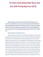 Tổ chức hoạt động nhận thức của học sinh trong dạy học vật lý pptx