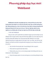 Phương pháp dạy học mới WebQuest potx