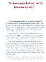 Tác dụng của các loại hình thiết bị trong dạy học Vật lý pdf