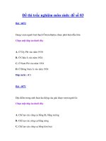 Đề thi trắc nghiệm môn sinh: đề số 83 pot
